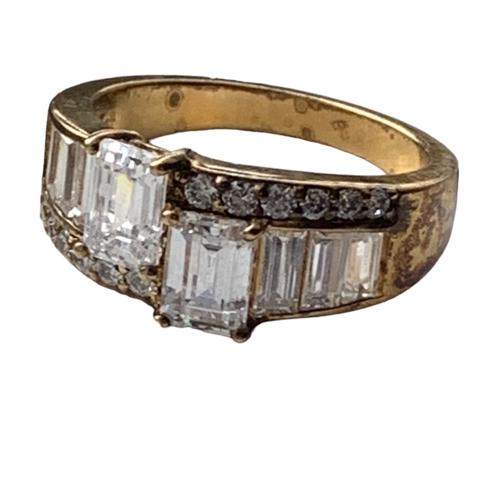 Vintage JD CZ 925 CHINA, Jean  Dousset Engagement/Wedding Ring Woman’s Jewelry